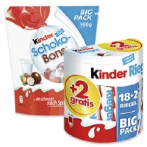 Duplo, Kinderriegel 18er + 2 gratis oder Kinder Schoko Bons jede 364/4
