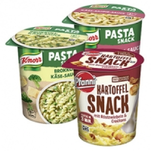 Knorr Pasta Snack oder Pfanni Kartoffel Snack versch. Sorten, bitte so