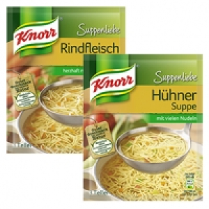 Knorr Suppenliebe 3 Teller versch. Sorten, jeder Beutel 0.49 €