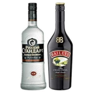 Baileys und weitere Sorten oder Russian Standard Vodka 17/40 % Vol., j