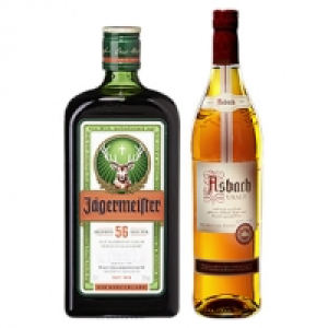 J&auml;germeister oder Asbach Uralt 35/38 % Vol., jede 0,7-l-Flasche