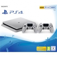 Euronics Sony PS4 Konsole Slim (500GB) Special Edition inkl. 2 Controller silber