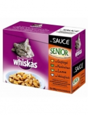 Set: Katzennassfutter Senior in Sauce, 4 Pakete mit je 12 Beuteln &aacute; 10