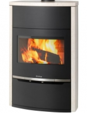 Kaminofen Alaska, Naturstein weiß, 7,8 kW, ext. Luftzufuhr