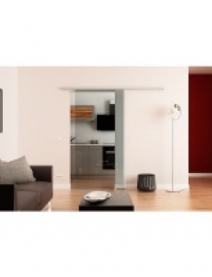 Glasschiebetür Dorma Agile 50 Klar mit Muschelgriff