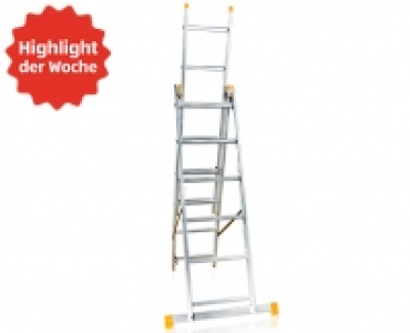 WORKZONE&reg;Alu-Leiter, 3-teilig