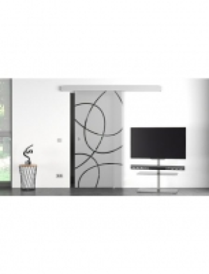 Glasschiebetür Eco Elipse mit Muschelgriff