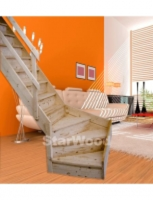 Raumspartreppe Korfu, geschl. Stufen, 1/4 links gewendelt, Holzgelände 669.99 €