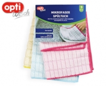 Aldi Süd  optiWisch Mikrofaser Spültücher, 3 Stück