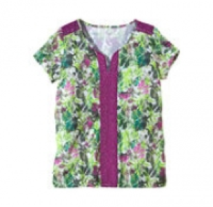 Damen-T-Shirt mit Spitzeneinsatz 2.99 €