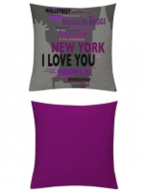 Kissenh&uuml;llen, Emotiontextiles, New York Blau-Beere