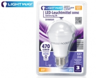 LIGHTWAY LED-Birne/Kerze/Tropfen, dimmbar & Switch Dim