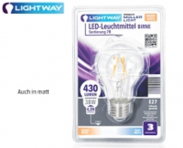LIGHTWAY LED-Glasserie Tropfen/Kerze/Birne, nicht dimmbar