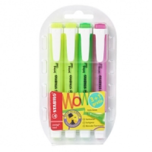 Stabilo Textmarker Swing Cool, 3+1 Etui