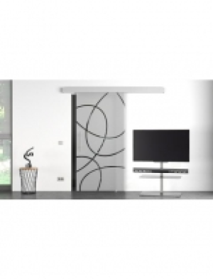 Glasschiebetür Eco Elipse mit Stangengriff