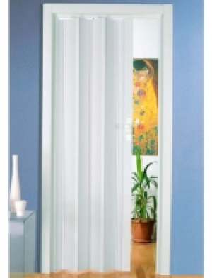 Kunststoff-Falttür Luciana, BxH: 88,5x202 cm, -Pastell-weiß ohne Fenst