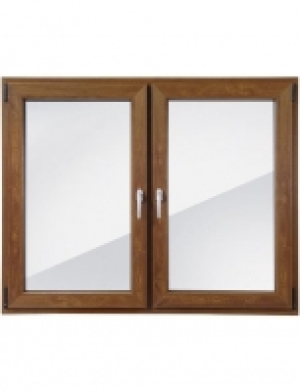 Kunststoff-Fenster Classic 420, BxH: 150x120 cm, eichefarben-dunkel, z