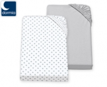 dormia Kinder-Jersey-Spannbetttücher, 2er-Set