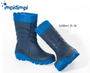 Aldi Süd  impidimpi Gefütterte Regenstiefel für Kinder