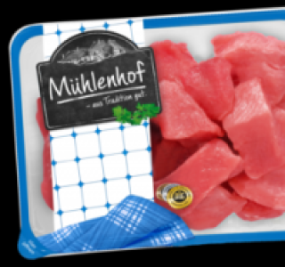 M&Uuml;HLENHOF Frisches Schweine-Gulasch 2.49&nbsp;&euro;