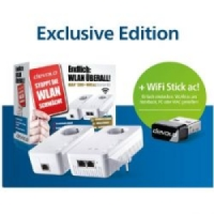 Cyberport Devolo Ethernet devolo dLAN 1200+ WiFi ac Starter Kit inkl. WiFi Stick ac