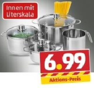 CASA LINGA Edelstahl-Topf mit Glasdeckel