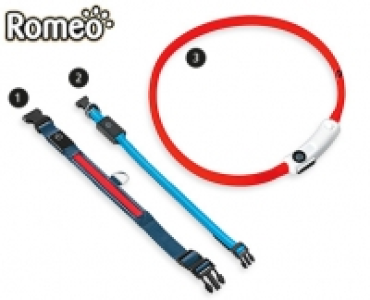 Romeo Hundehalsband mit LED-Leuchtstreifen oder LED-Leuchtband