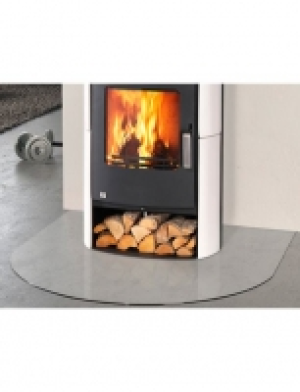 Glasbodenplatte für Kaminöfen, halbrund, 120x120cm, zum Funkenschutz 69.99 €