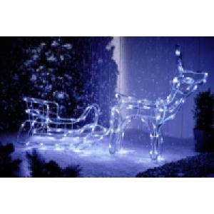 LED 3D Rentierschlitten 160 cm