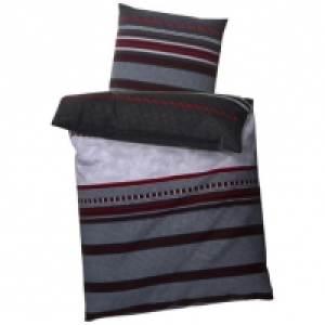 Kaeppel Satin-Bettw&auml;sche Muster-Mix, anthrazit