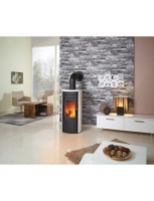 Kaminofen Tiamo Ex, Kachel creme-weiß, 6 KW, Dauerbrand, 3 in 1 Komfor 1,349.99 €
