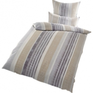 Estella Flanellbettw&auml;sche Streifen 3er-Set, bahama