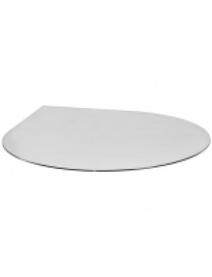 Glasbodenplatte für Kaminöfen, tropfenförmig, 120x120cm, zum Funkensch