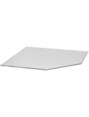 Glasbodenplatte für Kaminöfen, vieleck, 120x120cm, zum Funkenschutz