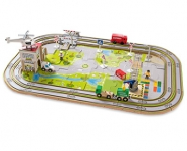 Holz-Eisenbahn oder Holz-Autobahn 19.99&nbsp;&euro;