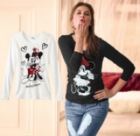 NKD  Minnie Mouse Damen-Shirt mit großem Frontaufdruck