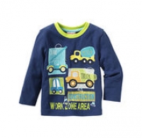 NKD  Baby-Jungen-Shirt mit Fahrzeug-Frontaufdruck