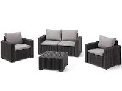 Allibert Loungeset California, 4-teilig, anthrazit