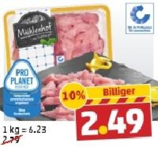 MÜHLENHOF Frisches Hähnchen-Geschnetzeltes 2.49 €