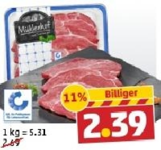 MÜHLENHOF Frische Schweine-Nackensteaks 2.39 €
