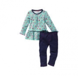 Baby-Mädchen-Set mit Blümchen-Muster, 2-teilig 7.99 €