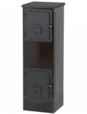 Werkstattofen Kerpen, Stahl schwarz, 5 kW, Gusstüren