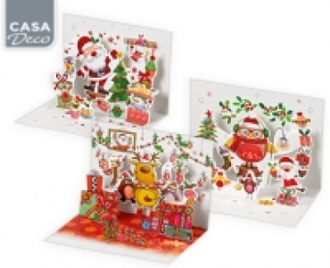 CASA Deco Weihnachtskarten, 3er-Set