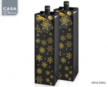 CASA Deco Flaschen-Geschenk&shy;taschen, 2er-Set
