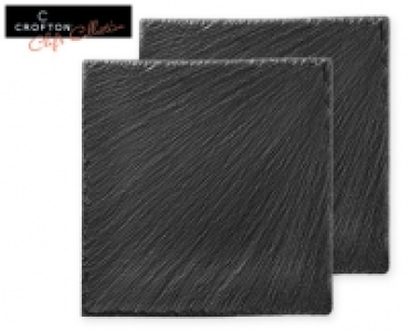 CROFTON® Chefs Collection 2 Schiefer-Servierplatten