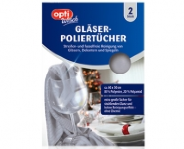 Aldi Süd  optiWisch 2 Gläser-Poliertücher