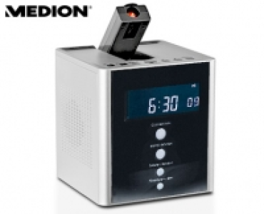 MEDION&reg; E66395 Digital-Projektions-Uhren&shy;radio
