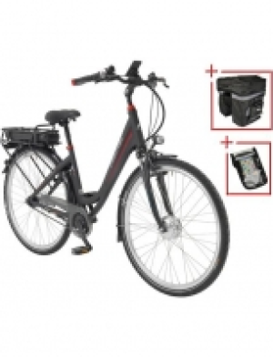 E-Bike City Damen ECU 1721, 28 Zoll, 7 Gang, Frontmotor, 557 Wh