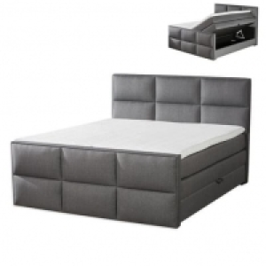 Boxspringbett FLORENZ - H3 - grau - Bettkasten - 180x200 cm 909.99 €