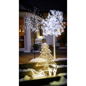 LED Rentier mit Schlitten 35 cm